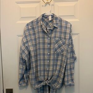 Fashion Nova Blue Plaid Men's Shirt